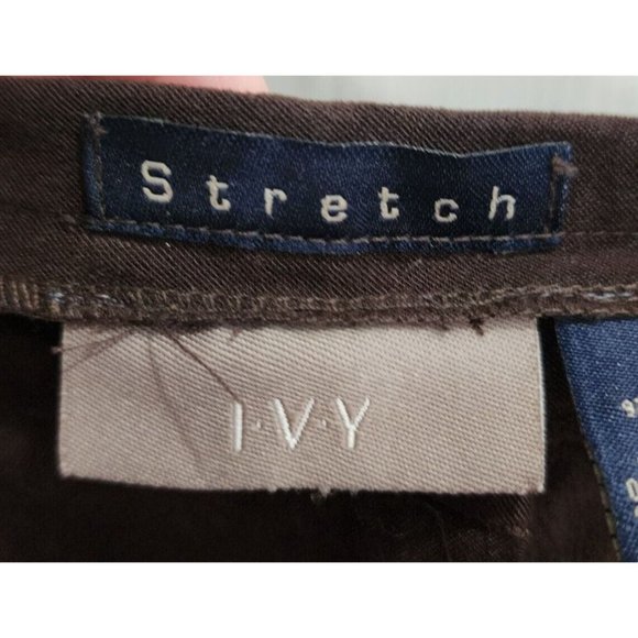 IVY Women's Long Stretch Maxi Pencil Skirt Suede Brown Retro 90's Goth Size 8 - Picture 6 of 10